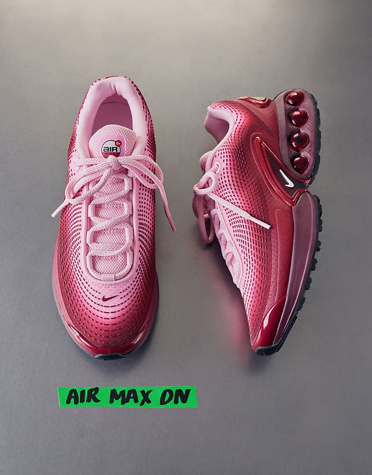 Изображение 1 Nike Air Max DN кроссовки повседневные розовые и бордовые с технологией Max Air