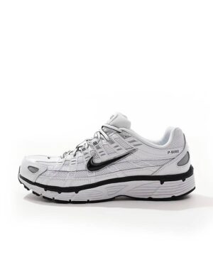 Nike P-6000 серебристо-белые массивные кроссовки для мужчин