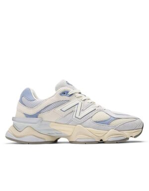 New Balance 9060 Кроссовки унисекс серые с фиолетовыми деталями, массивные кроссовки для повседневной носки