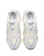 Изображение 4 New Balance 9060 Кроссовки унисекс серые с фиолетовыми деталями, массивные кроссовки для повседневной носки